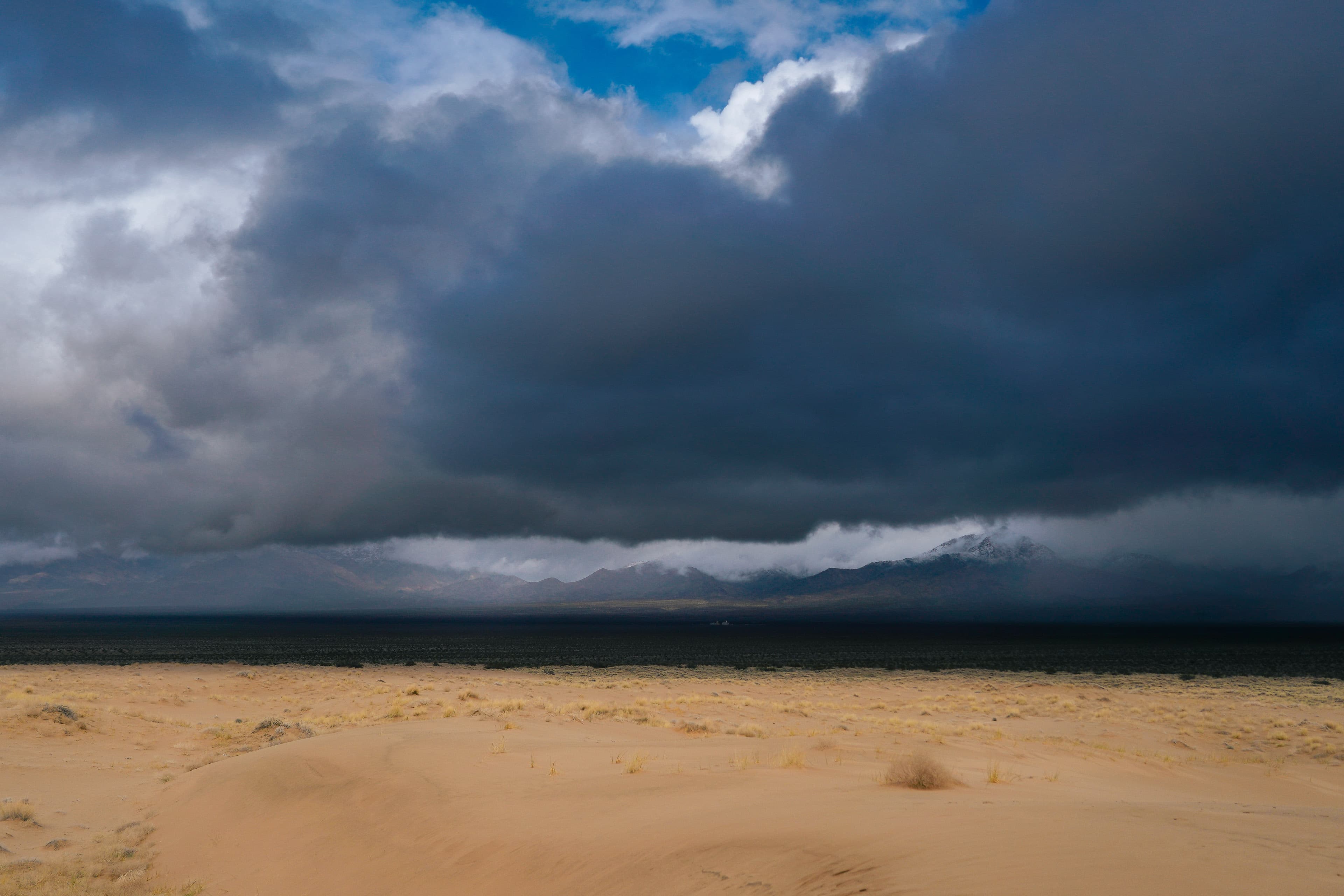 Mojave Storm On Dunes